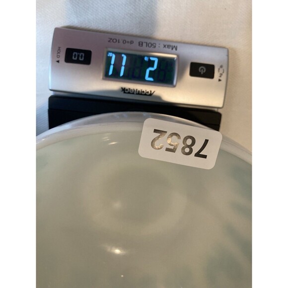 Pyrex 2.5QT Cinderella Mixing Bowl 443 Turquoise White REVERSE Amish Butterprint - Picture 9 of 10